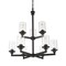 Z-Lite Savannah 9 Light Chandelier, Bronze & Clear 462-9BRZ - alternate 6